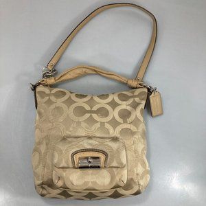Coach Kristin Beige Sateen Crossbody Bag 14753